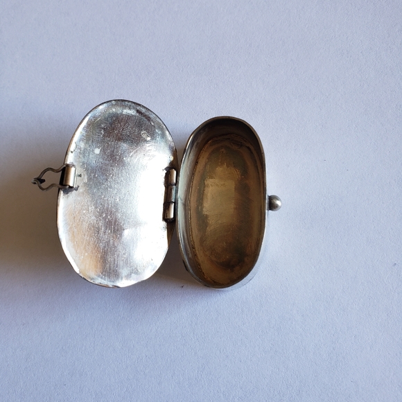 Solid Sterling Silver Abalone Pill Container - Picture 2 of 4